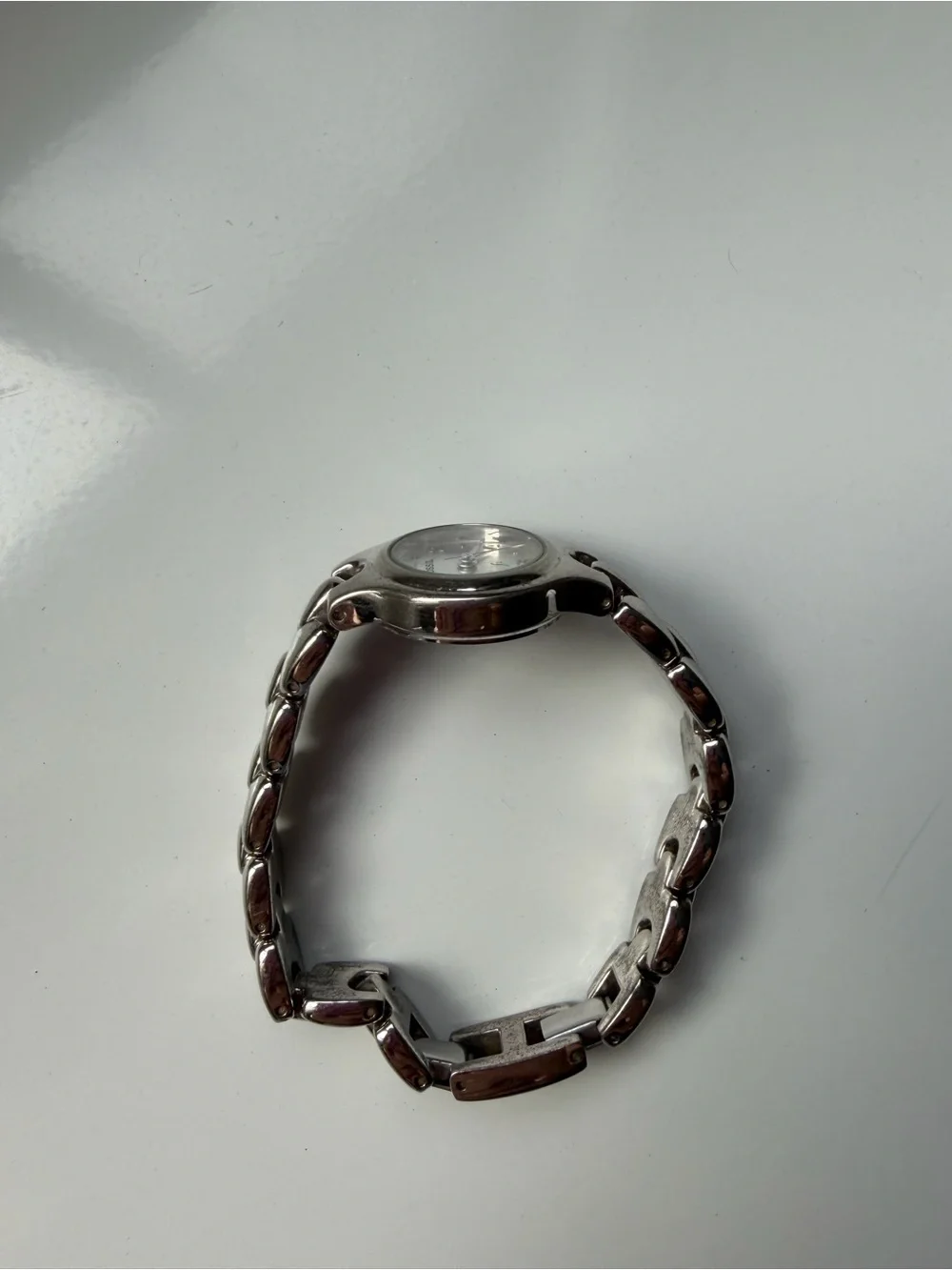 Y2K Women’s Silver Tone Fossil Watch/ New Battery/ Working